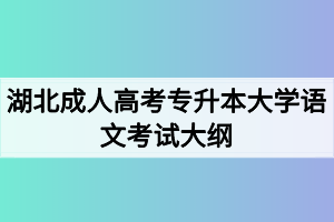 湖北成人高考专升本大学语文考试大纲(图1)