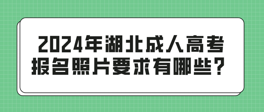 2024年湖北成人高考报名照片要求有哪些？(图1)