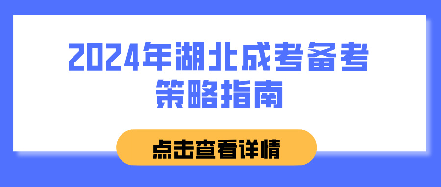 2024年湖北成考备考策略指南