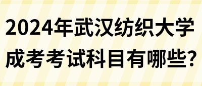 2024年武汉纺织大学成考考试科目有哪些？