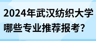 2024年武汉纺织大学哪些专业推荐报考？