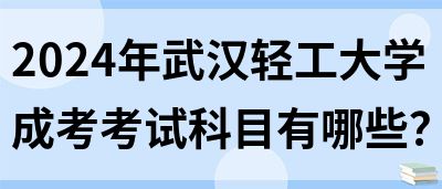 2024年武汉轻工大学成考考试科目有哪些？