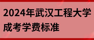 2024年武汉工程大学成考学费标准