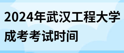 2024年武汉工程大学成考考试时间