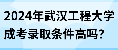 2024年武汉工程大学成考录取条件高吗？