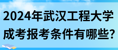 2024年武汉工程大学成考报考条件有哪些？