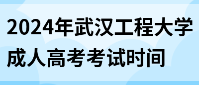 2024年武汉工程大学成人高考考试时间