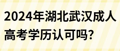 2024年湖北武汉成人高考学历认可吗？(图1)