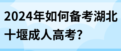 2024年如何备考湖北十堰成人高考？(图1)