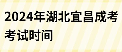 2024年湖北宜昌成考考试时间(图1)