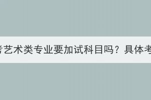 湖北成考艺术类专业要加试科目吗？具体考什么？