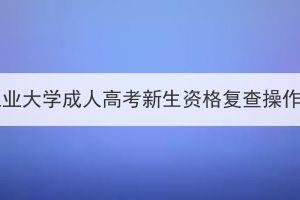 湖北工业大学成人高考新生资格复查操作流程