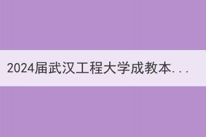 2024届武汉工程大学成教本科毕业生论文、专科毕业实习（实践）报告开题、撰写工作开展通知