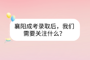 襄阳成考录取后，我们需要关注什么？(图1)