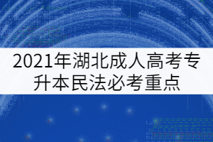 2021年湖北成人高考专升本民法必考重点（五）