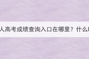 2023年湖北成人高考成绩查询入口在哪里？什么时候可以查？(图1)